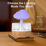 Humidificador Nube con Efecto Lluvia y Luz LED – Ambiente Relajante para Dormitorio. Hogar